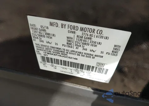 2018 Ford Explorer Limited from USA, damaged, VIN 1FM5K8FH6JGC02146